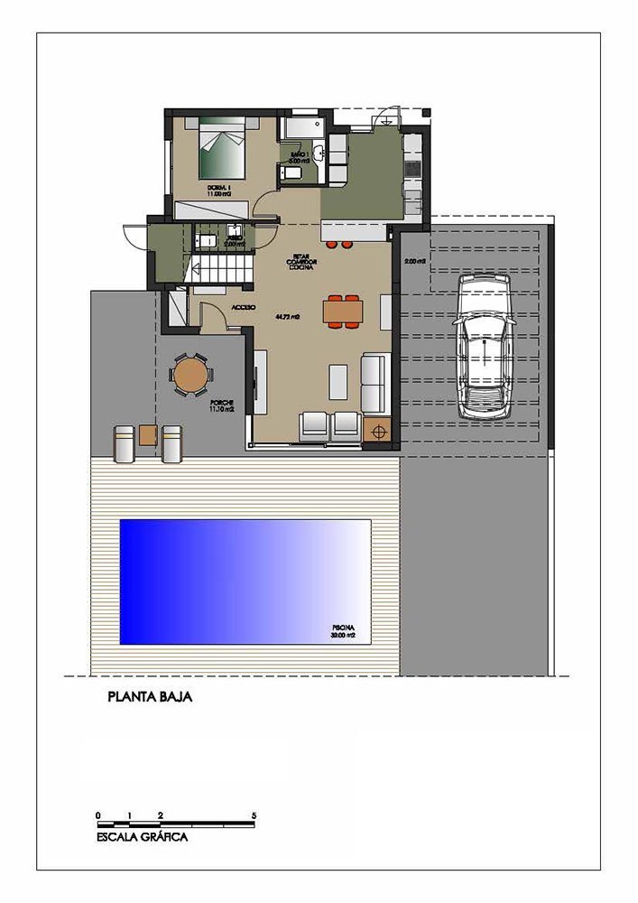 Exklusive Villen mit 3 - 4 Schlafzimmern, 3 Bädern, 1 Gäste-WC, Dachterrasse und Privatpool nur 600 m vom Strand