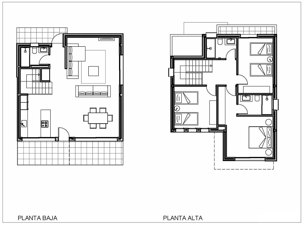 Moderne Villen mit 3 Schlafzimmern und Gemeinschafts- oder Privatpool