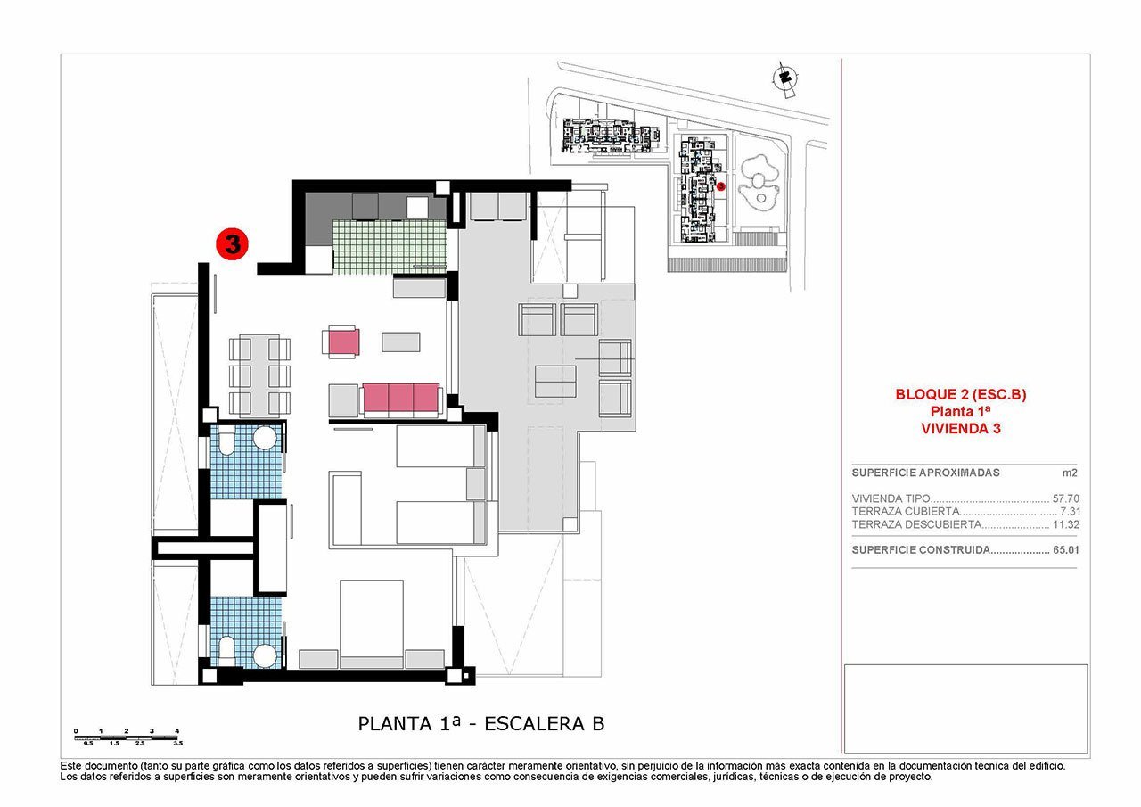 Appartements mit 2 Schlafzimmern, 2 Bädern und Gemeinschaftspool nur 200 m vom Strand