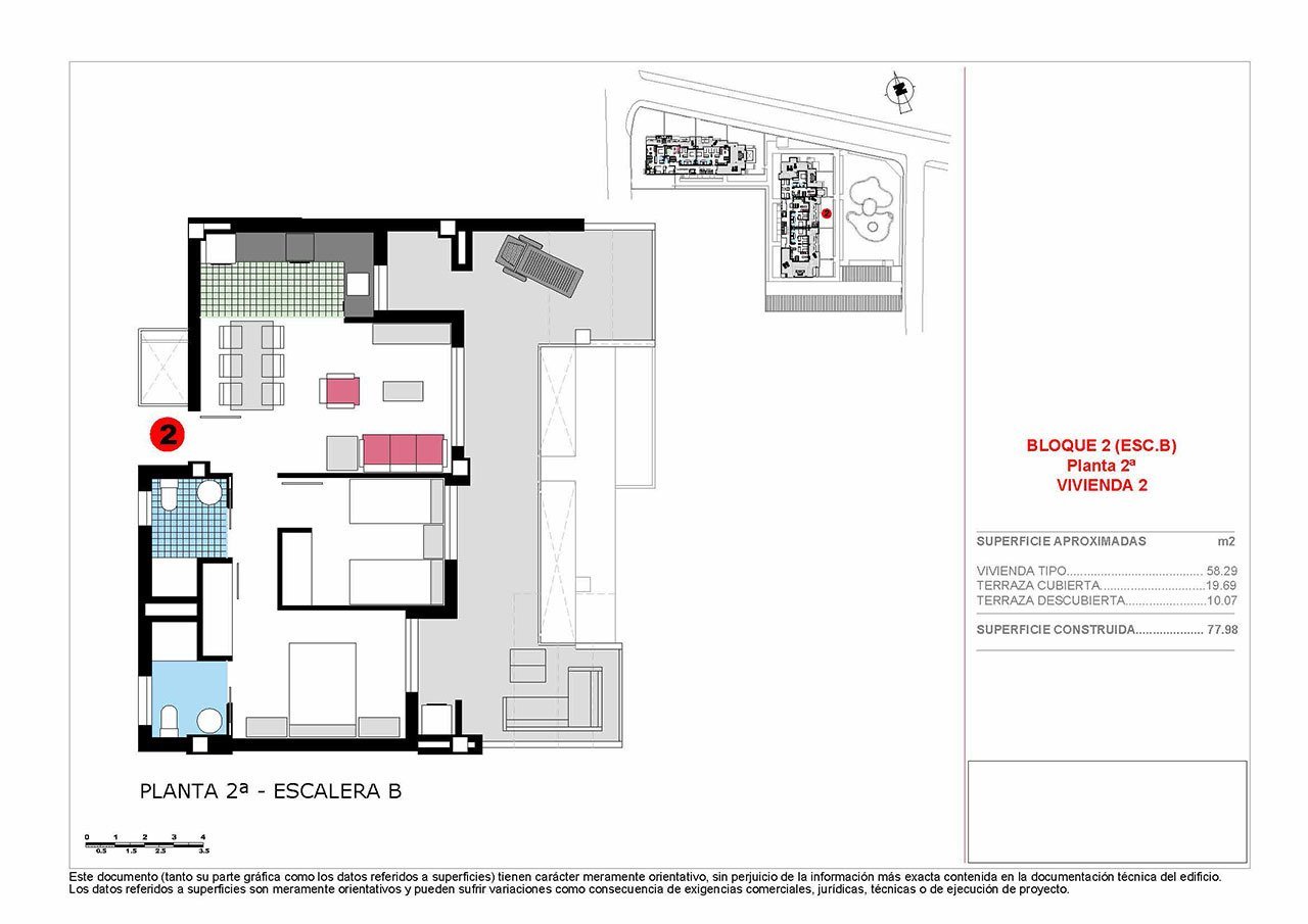 Appartements mit 2 Schlafzimmern, 2 Bädern und Gemeinschaftspool nur 200 m vom Strand