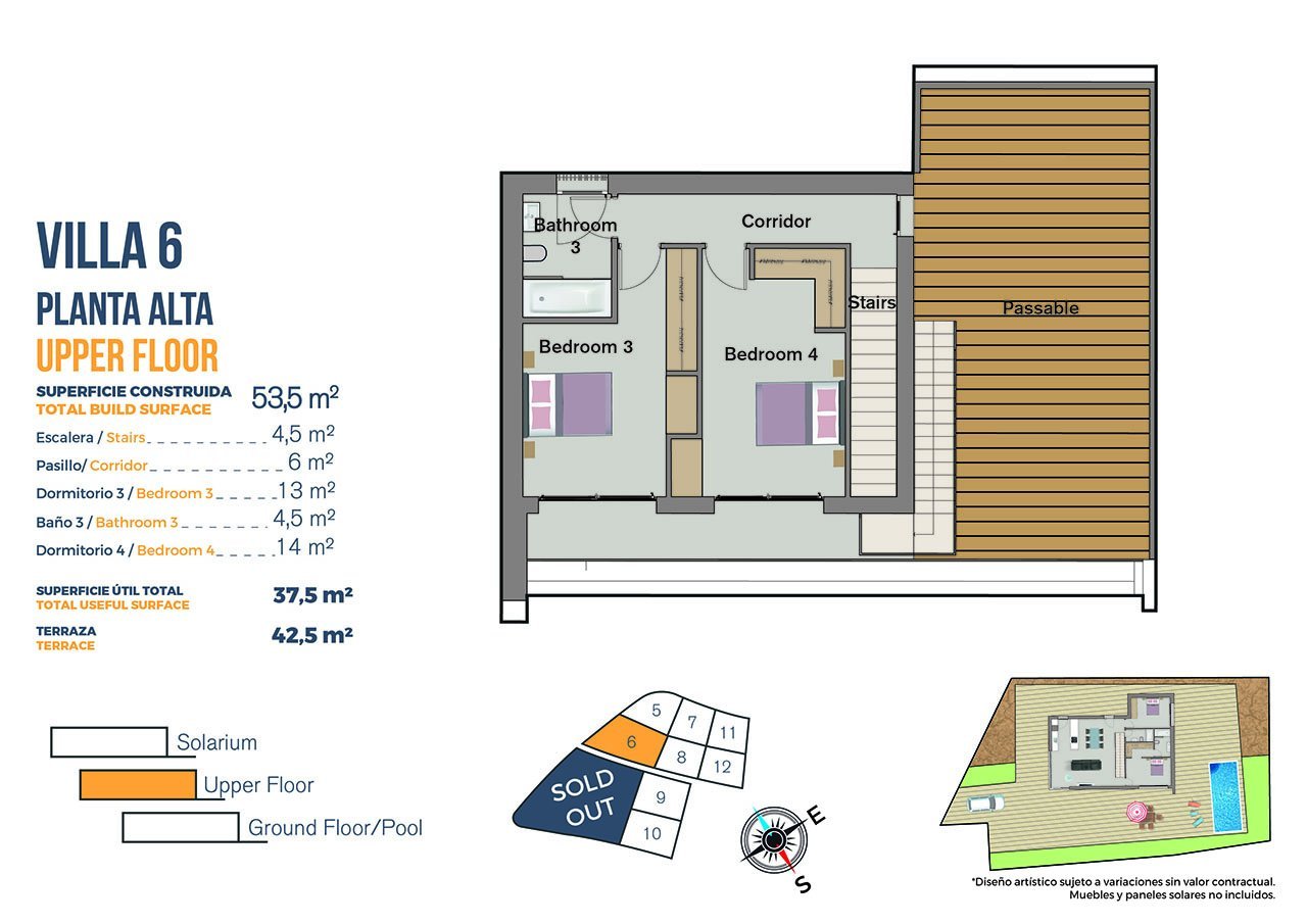 Exklusive Villen mit 3 - 4 Schlafzimmern, Privatpool und Dachterrasse mit Meerblick in wunderschöner Umgebung