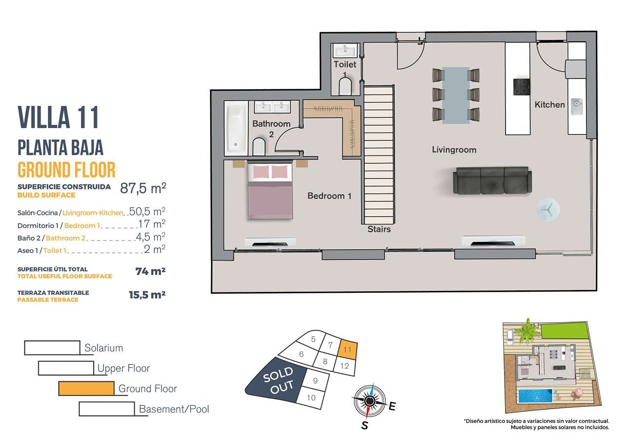 Exklusive Villen mit 3 - 4 Schlafzimmern, Privatpool und Dachterrasse mit Meerblick in wunderschöner Umgebung