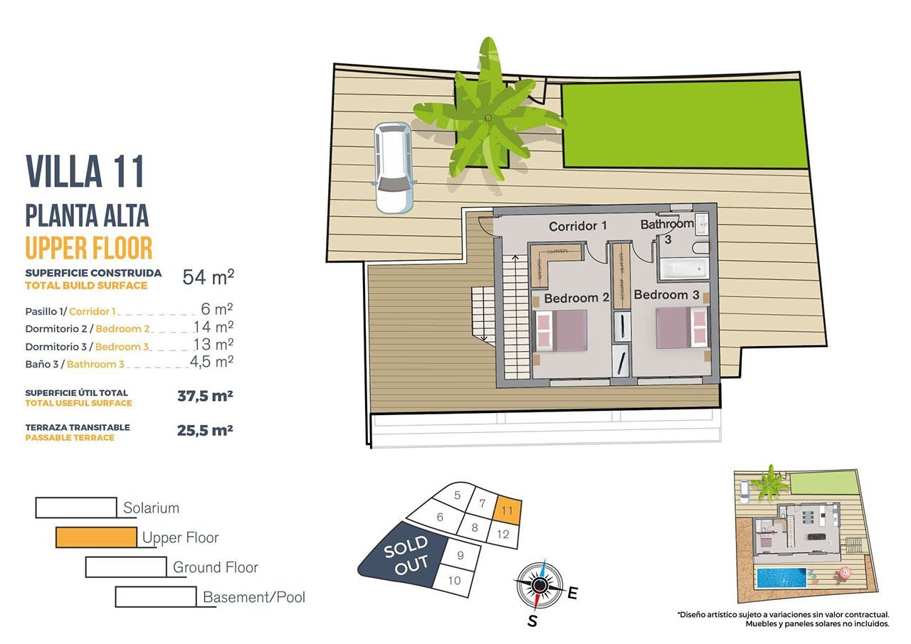 Exklusive Villen mit 3 - 4 Schlafzimmern, Privatpool und Dachterrasse mit Meerblick in wunderschöner Umgebung