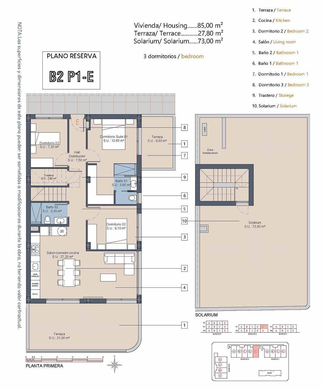 Penthouse-Wohnungen mit 3 Schlafzimmern, 2 Bädern, Dachterrrasse, Meerblick und Gemeinschaftspool neben dem Golfplatz von La Serena Golf