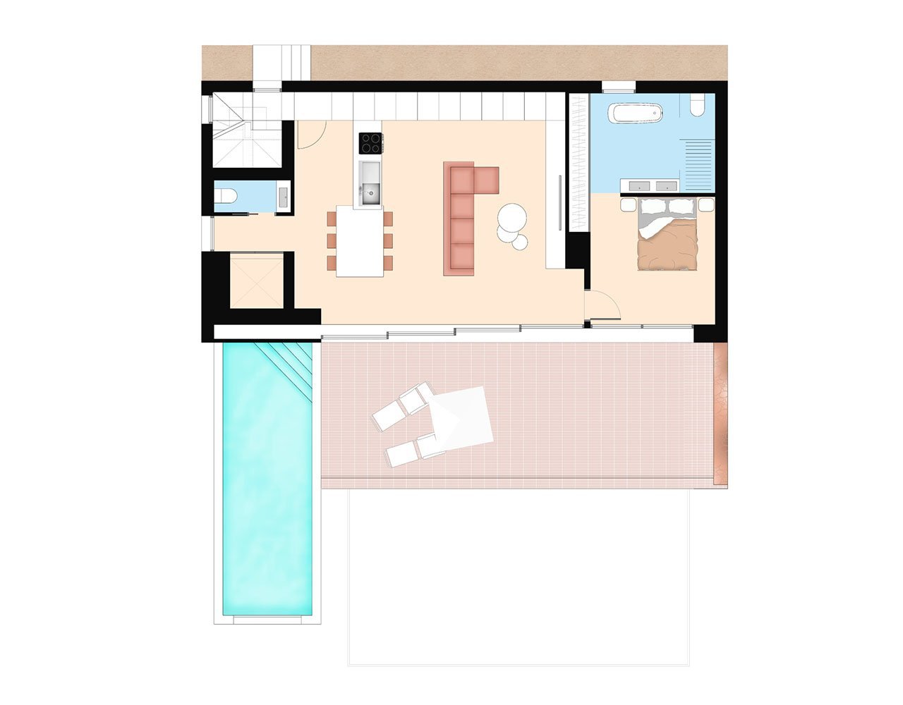 Großzügige und exklusive Villen mit 3 Schlafzimmern, 3 Bädern, Gäste-WC, Infinity-Pool, Garage/Keller und Meerblick