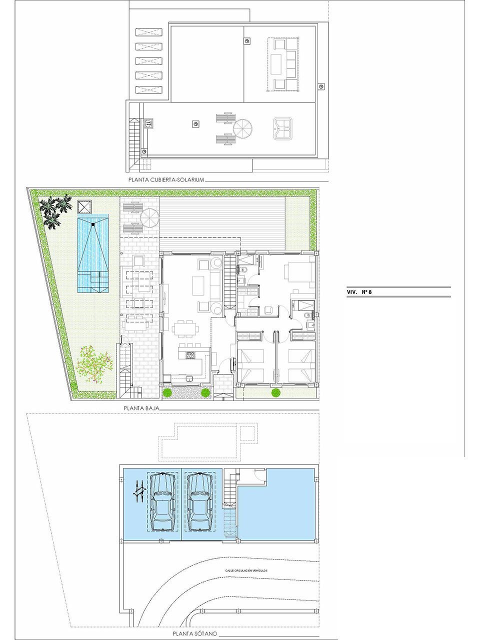 Wunderschöne Villen mit 3 Schlafzimmern, 2 Bädern, Dachterrasse, Garage und Privatpool