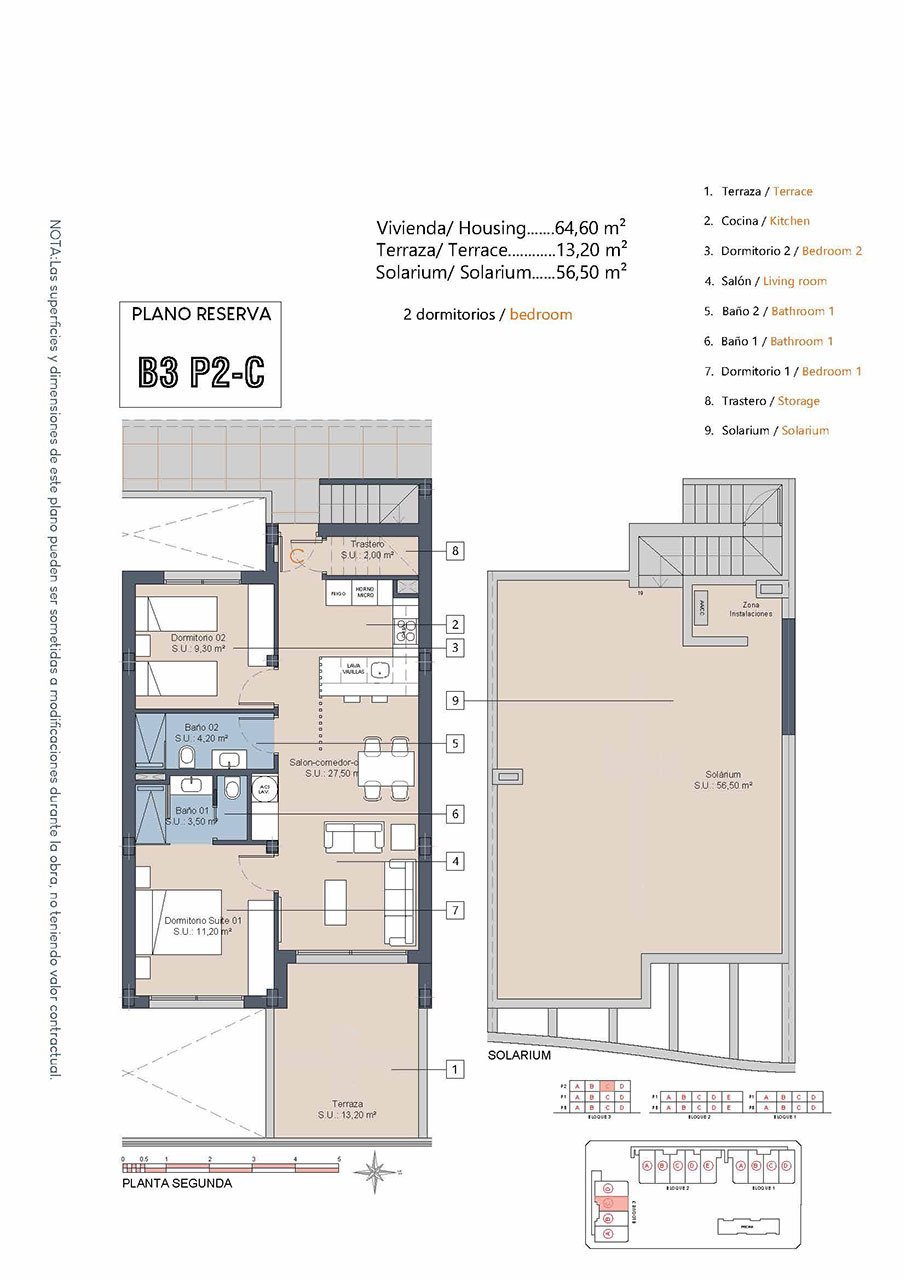 Penthouse-Wohnungen mit 2 Schlafzimmern, 2 Bädern, Dachterrrasse, Meerblick und Gemeinschaftspool neben dem Golfplatz von La Serena Golf