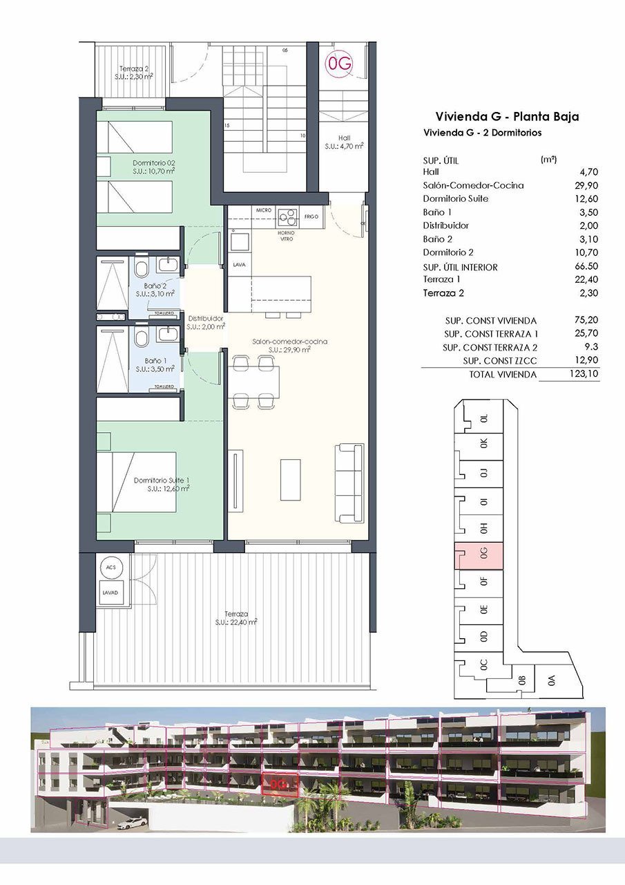 Appartements mit 2 Schlafzimmern, 2 Bädern, Einbauküchen mit Elektrogeräten und Gemeinschaftspool