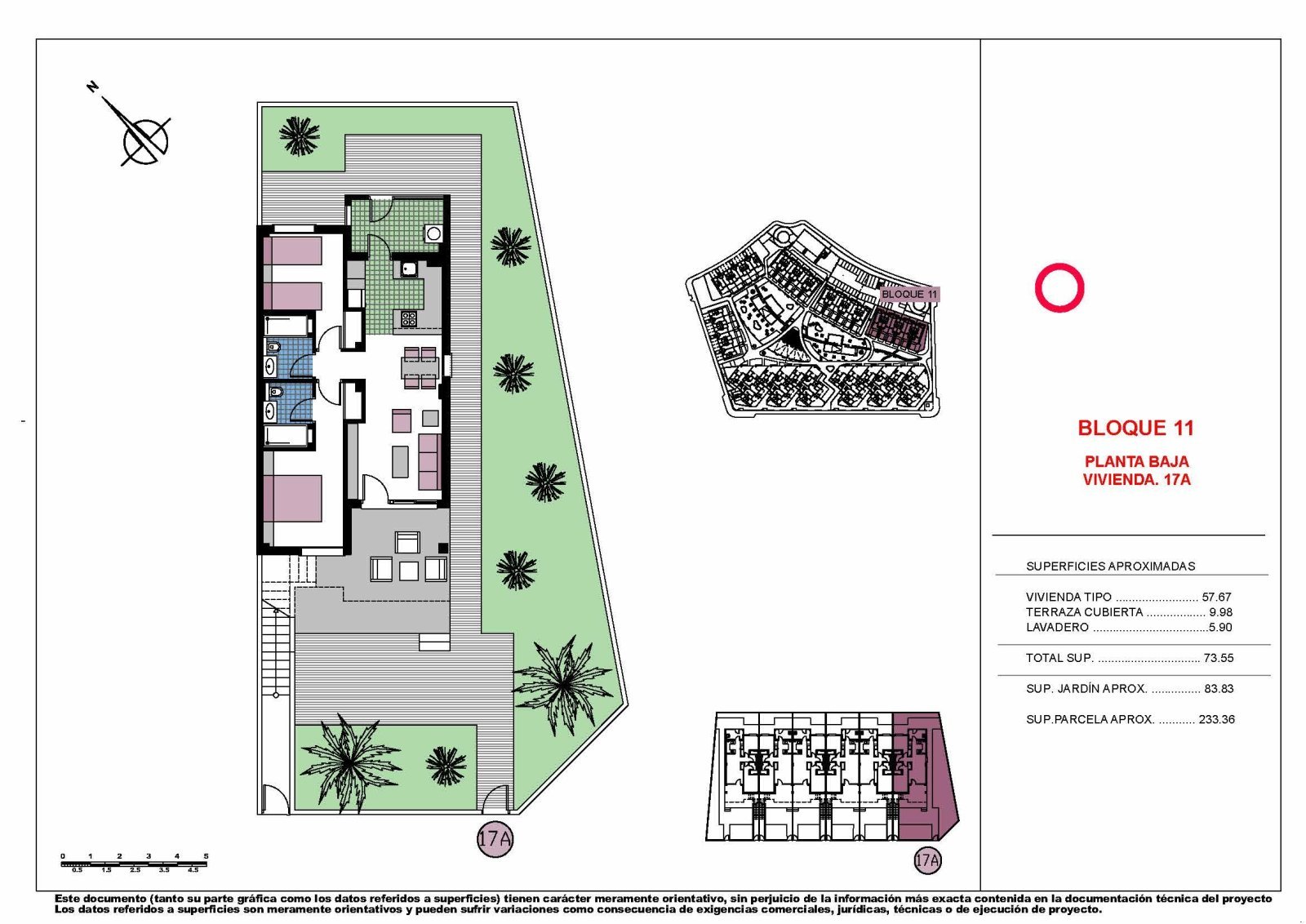 Erdgeschoss-Wohnungen mit 2 Schlafzimmern, 2 Bädern und Garten in abgeschlossener Anlage mit Gemeinschaftspools nur 600 m vom Strand