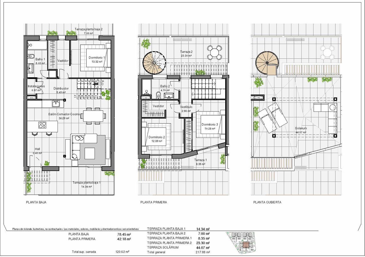 Zweigeschossige Reihenhäuser mit 3 Schlafzimmern, 2 Bädern, Privatpool (nur Eckhäuser) und Kfz-Stellplatz in wunderschöner Umgebung