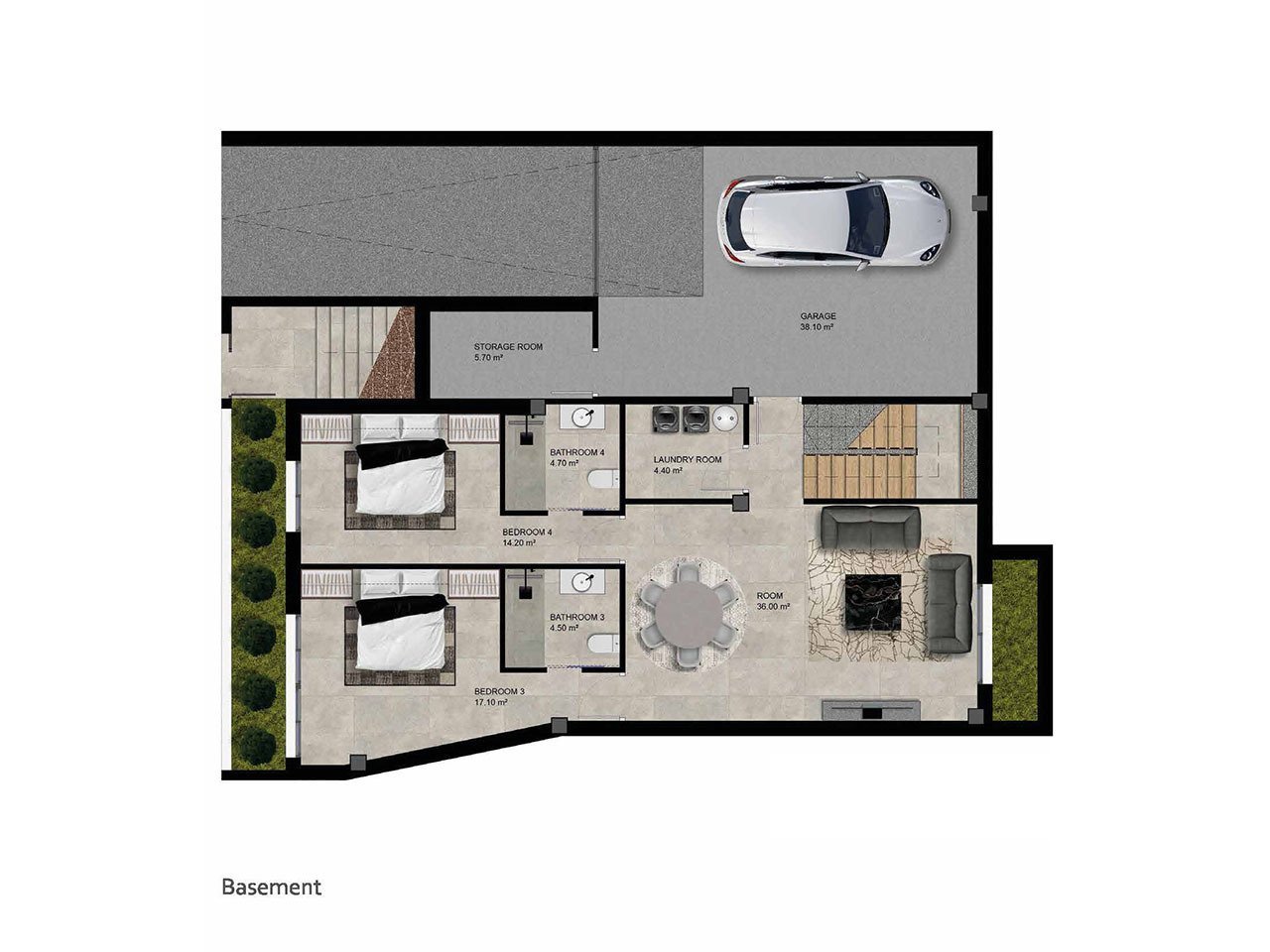 Fantastische und großzügige Villen mit 4 Schlafzimmern, 4 Bädern, Gäste-WC, Garage, Privatpool und Meerblick