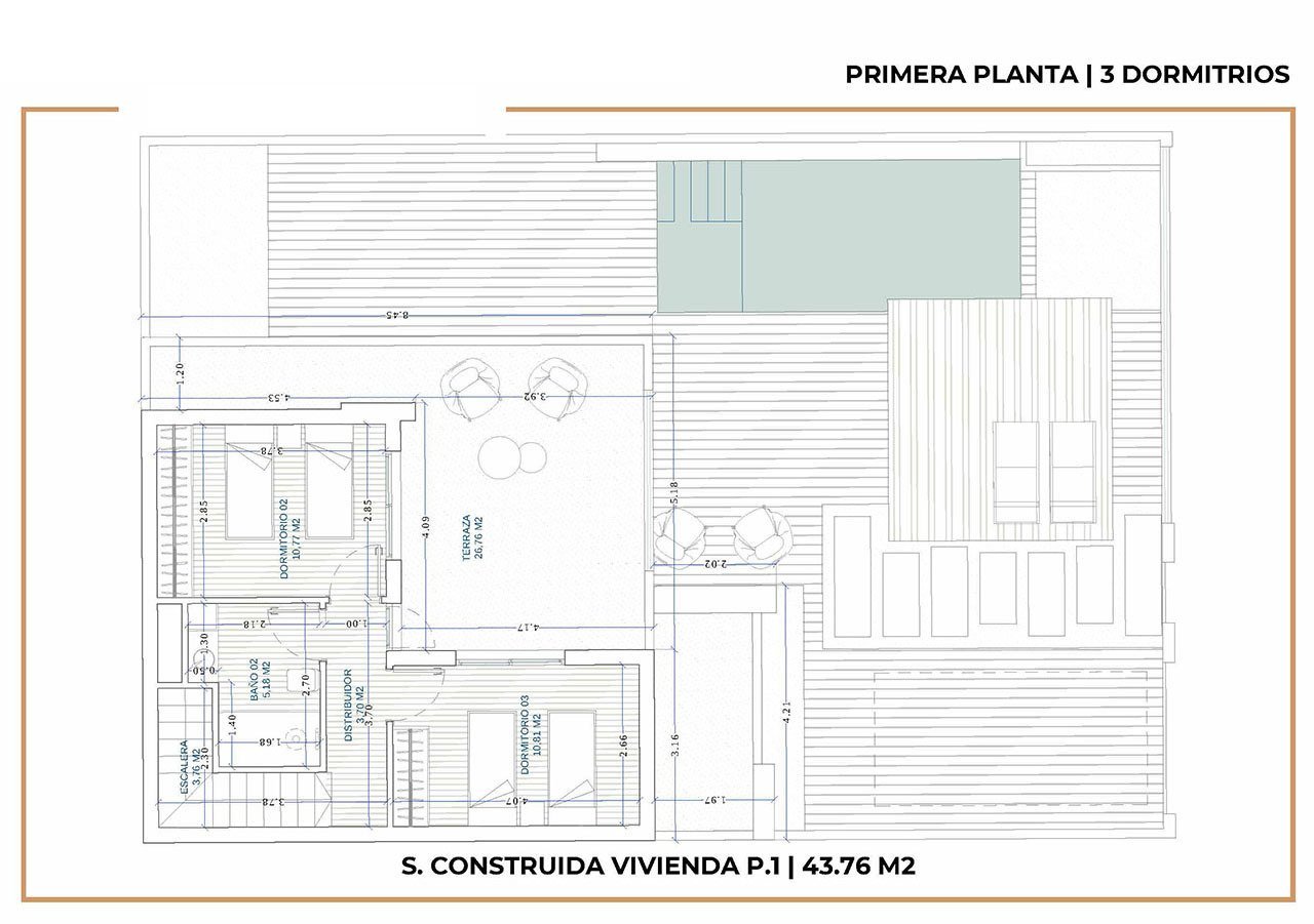 Villen mit 3 Schlafzimmern, 2 Bädern, Gäste-WC, Einbauküchen mit Elektrogeräten, Kfz-Stellplatz und Privatpool
