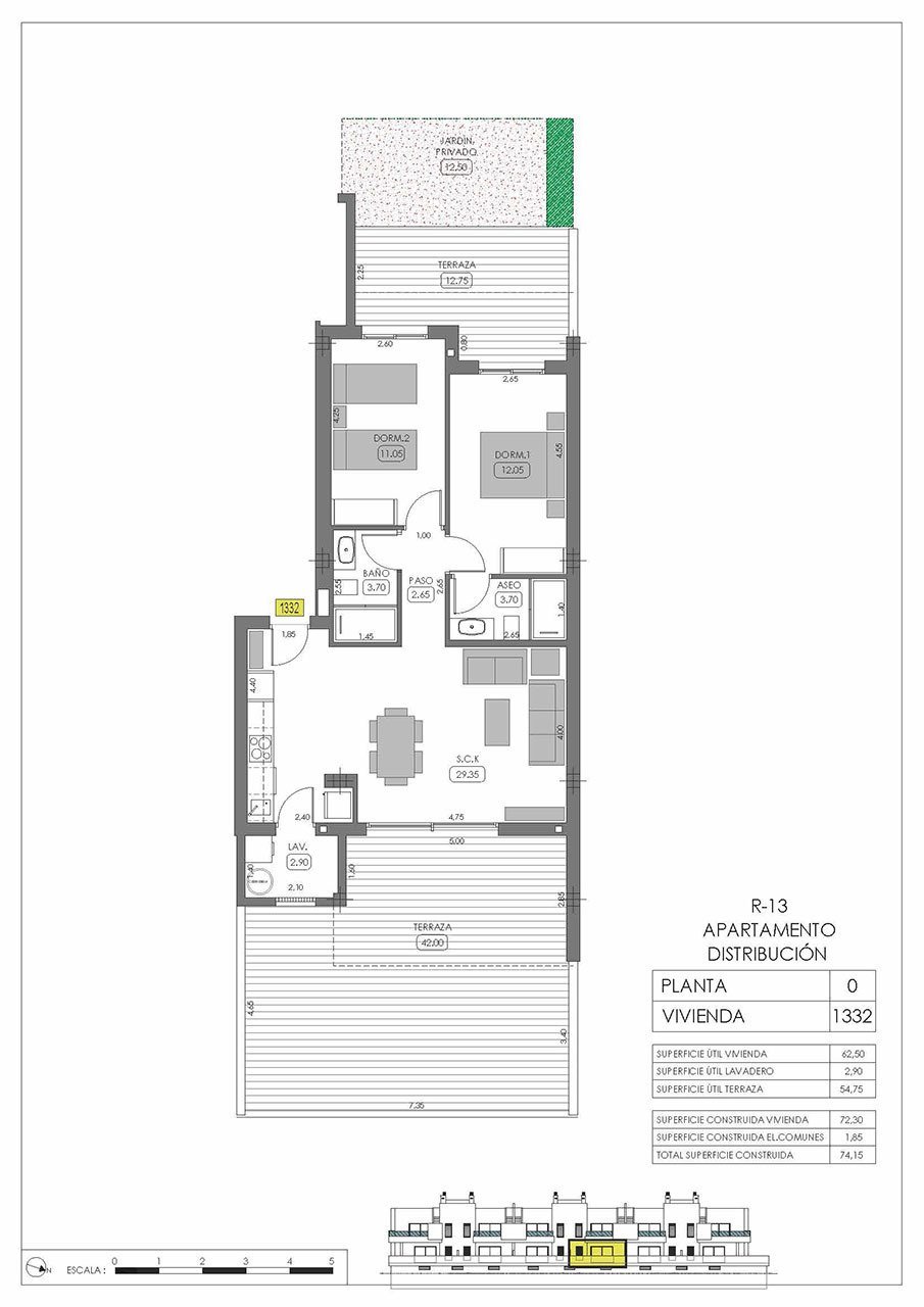 Erdgeschoss-Wohnungen mit 2 Schlafzimmern, 2 Bädern, Klimaanlage und Gemeinschaftspool in der wunderschönen Golfanlage La Finca Resort
