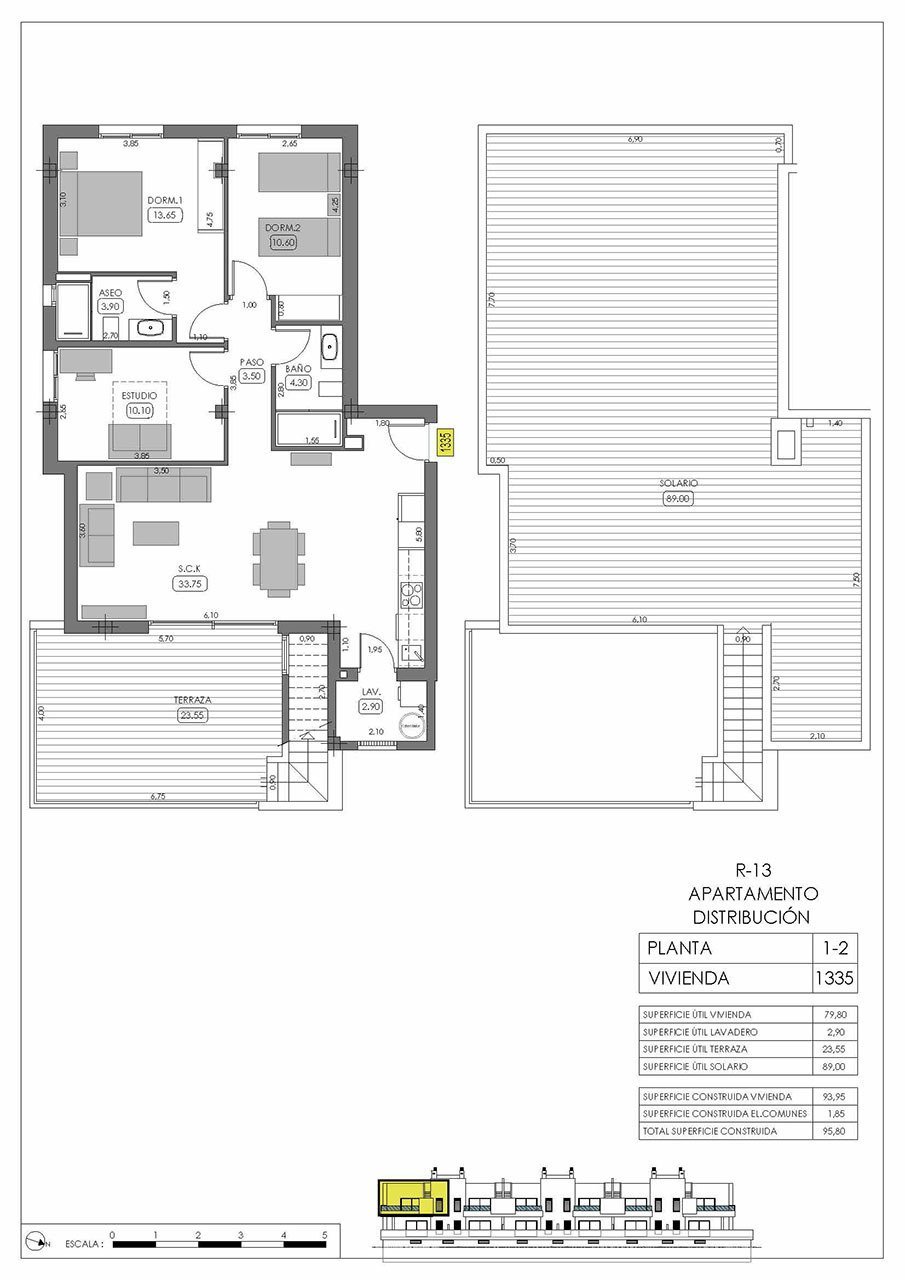 Obergeschoss-Wohnungen mit 3 Schlafzimmern, 2 Bädern, Dachterrasse, Klimaanlage und Gemeinschaftspool in der wunderschönen Golfanlage La Finca Resort