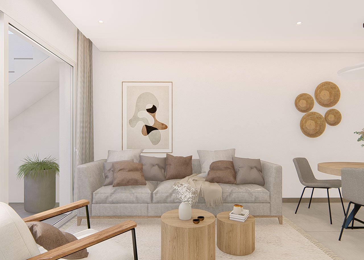 Appartements mit 2 Schlafzimmern, 2 Bädern, Klimaanlage, Einbauküchen mit Elektrogeräten, Tiefgaragenstellplatz, Gemeinschaftspool und Spa