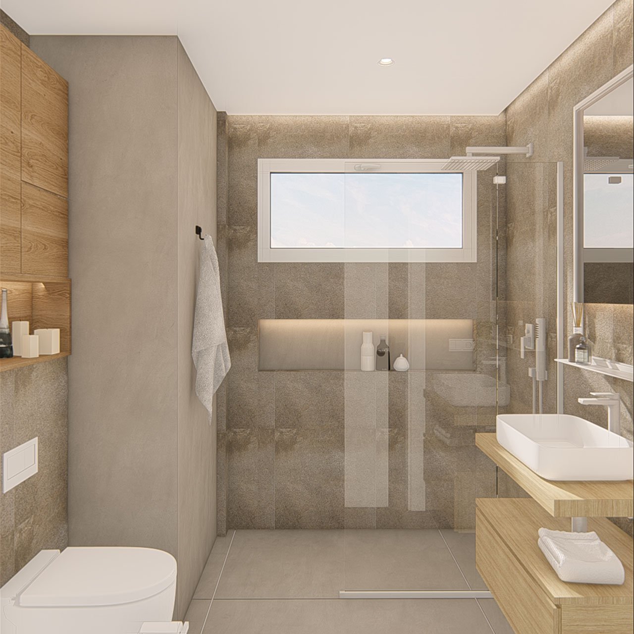 Appartements mit 2 Schlafzimmern, 2 Bädern, Klimaanlage, Einbauküchen mit Elektrogeräten, Tiefgaragenstellplatz, Gemeinschaftspool und Spa