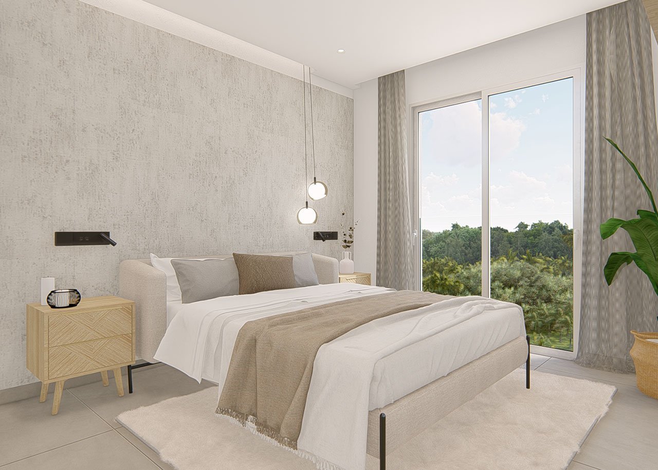 Appartements mit 2 Schlafzimmern, 2 Bädern, Klimaanlage, Einbauküchen mit Elektrogeräten, Tiefgaragenstellplatz, Gemeinschaftspool und Spa