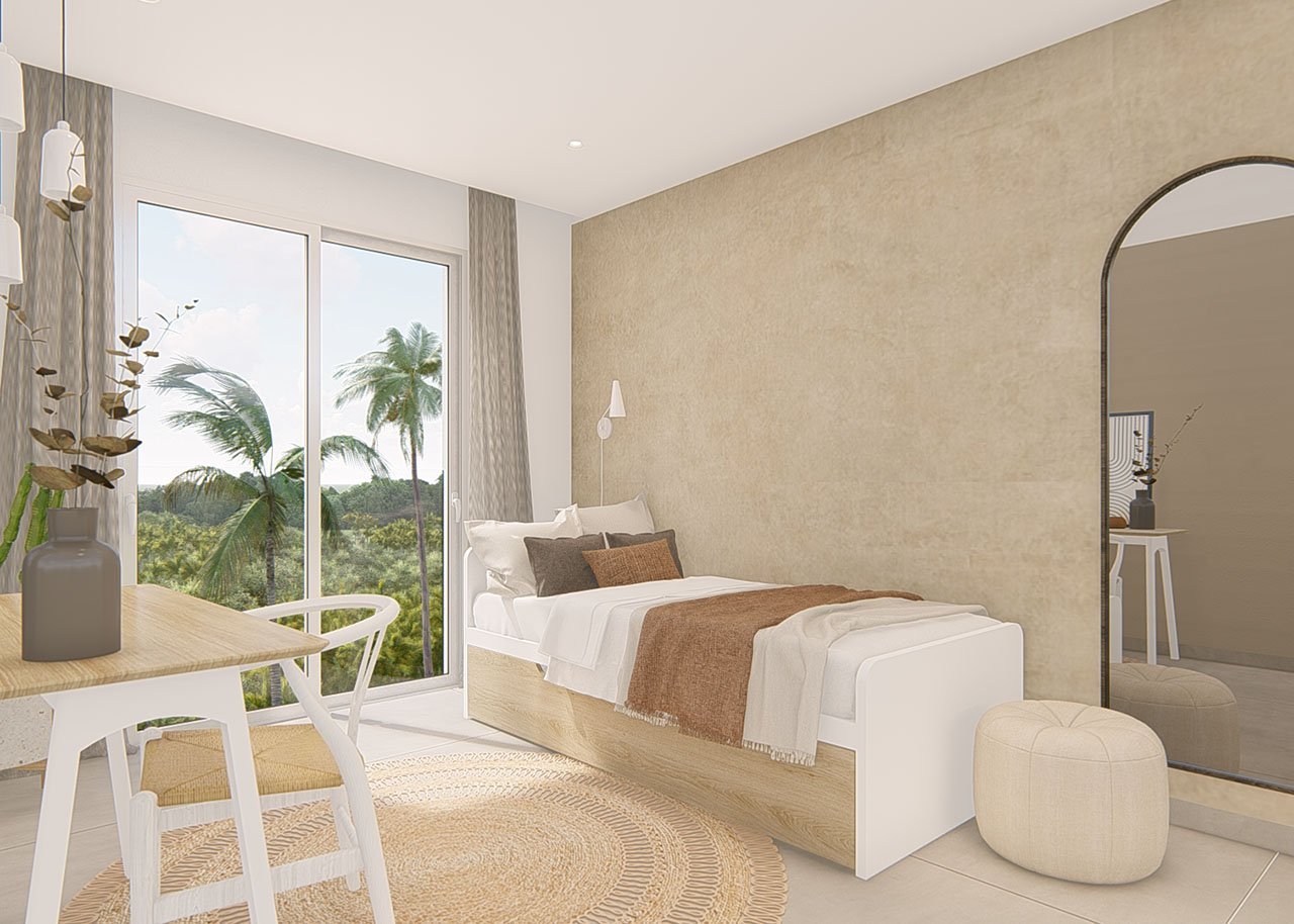 Appartements mit 2 Schlafzimmern, 2 Bädern, Klimaanlage, Einbauküchen mit Elektrogeräten, Tiefgaragenstellplatz, Gemeinschaftspool und Spa