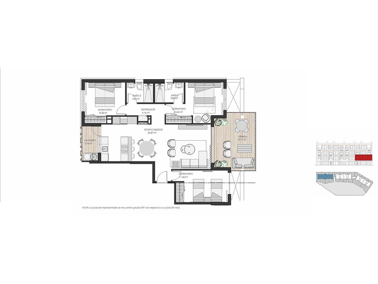 Fantastische Wohnungen mit 3 Schlafzimmern, 2 Bädern, Tiefgaragenstellplatz und Gemeinschaftspool im Santa Rosalía Lake and Life Resort