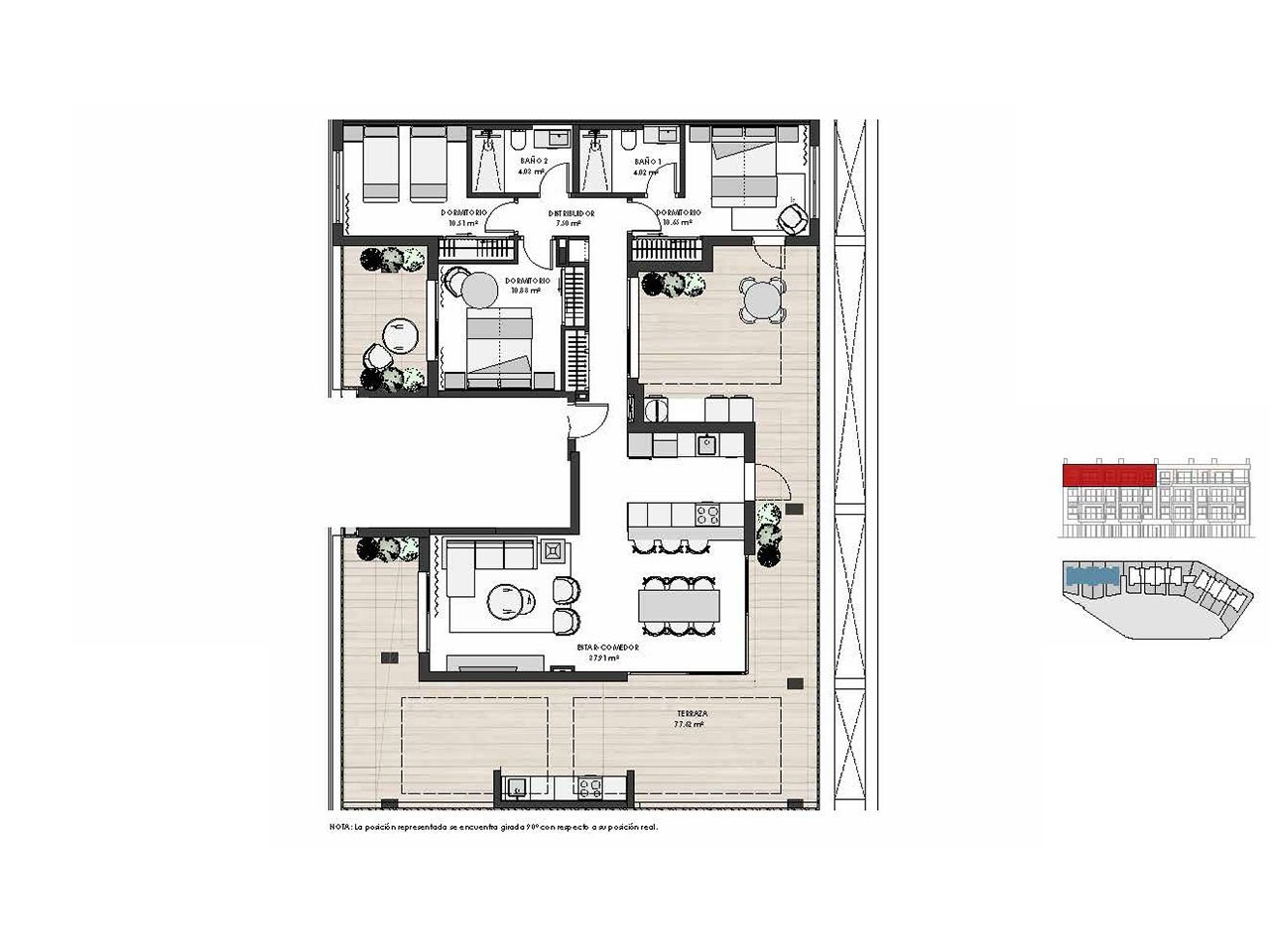 Fantastische Penthouse-Wohnungen mit 3 Schlafzimmern, 2 Bädern, Tiefgaragenstellplatz und Gemeinschaftspool im Santa Rosalía Lake and Life Resort