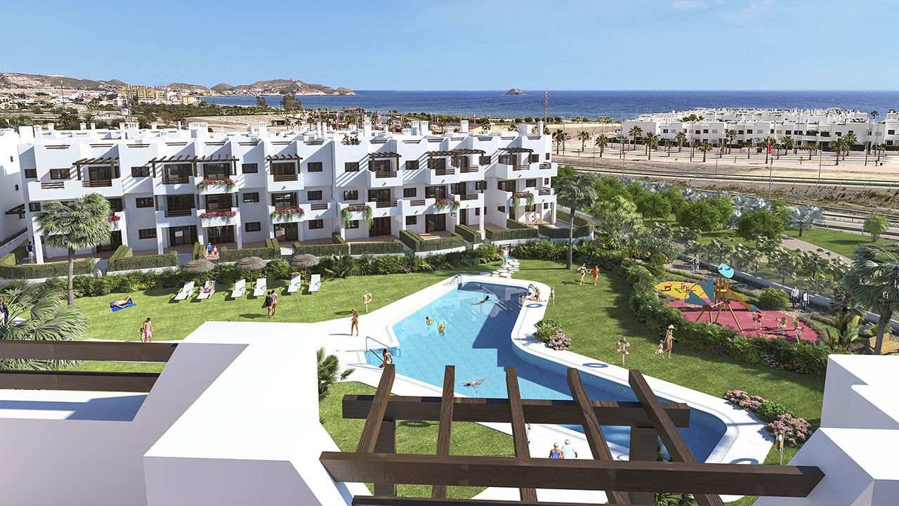 San Juan de los Terreros: Komfortable Penthouse-Wohnungen mit 3 Schlafzimmern, Dachterrasse mit Meerblick, Tiefgaragenstellplatz und Gemeinschaftspool nur 600 m vom Strand  San Juan de los Terreros: Komfortable Penthouse-Wohnungen mit 3 Schlafzimmern, Dachterrasse mit Meerblick, Tiefgaragenstellplatz und Gemeinschaftspool nur 600 m vom Strand