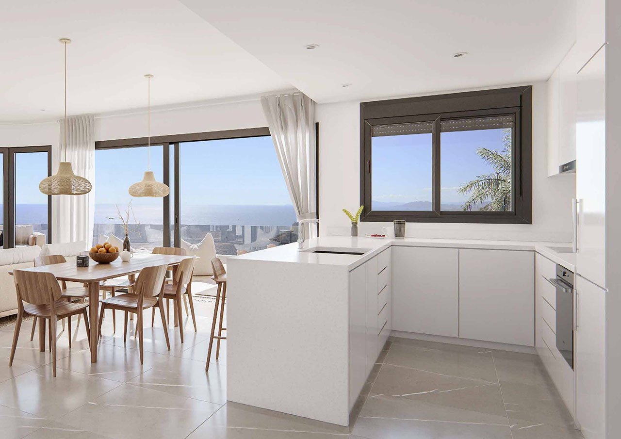 Fantastische Wohnungen mit 1 Schlafzimmern, 1 Badezimmer, Klimaanlage, Tiefgaragenstellplatz, Gemeinschaftspool und Meerblick