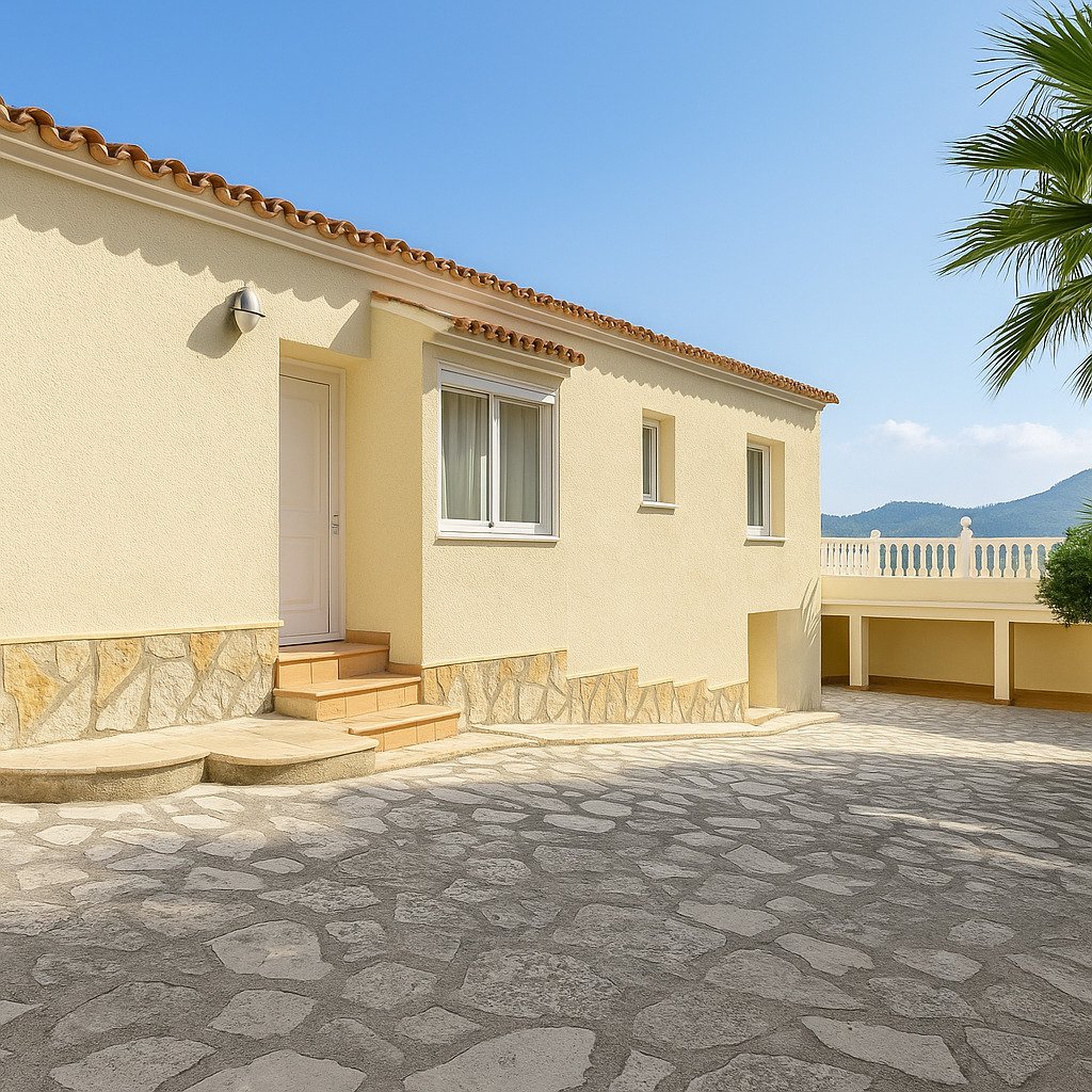 Villa in La Sella mit 4 Schlafzimmern, 4 Bädern, Touristenlizenz sowie Golf- und Meerblick