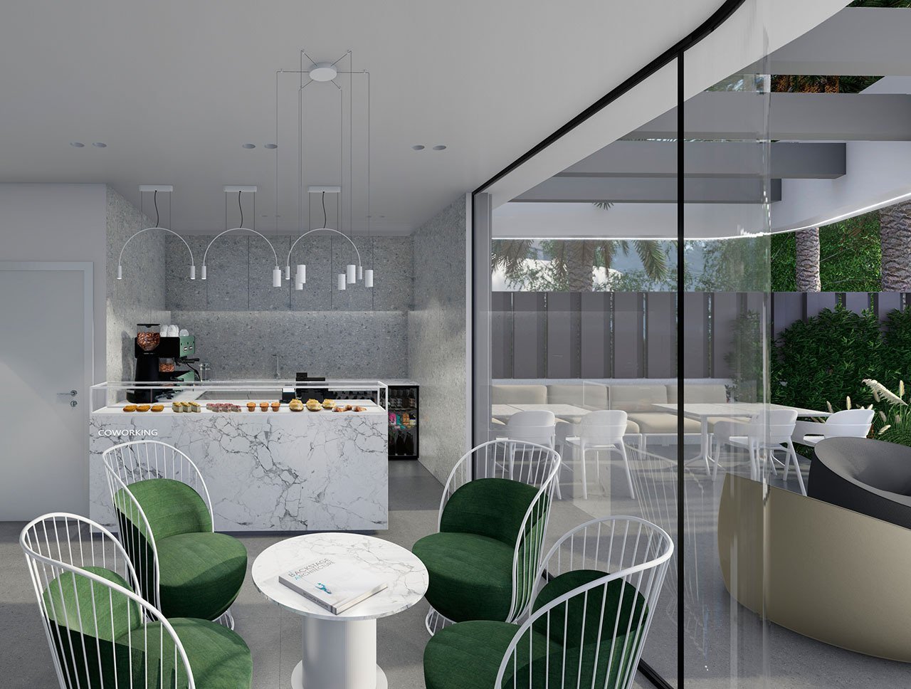 Appartements mit 2 Schlafzimmern, 2 Bädern, Klimaanlage und Einbauküchen mit Elektrogeräten in abgeschlossener Anlage mit Gemeinschaftspool und SPA