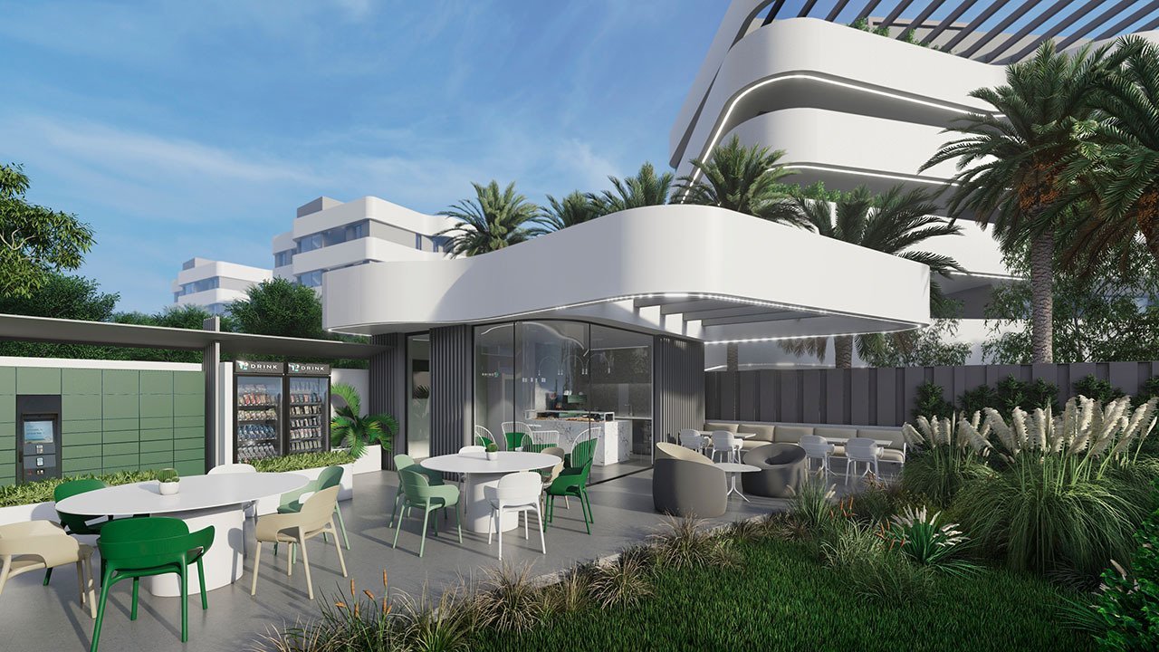 Appartements mit 2 Schlafzimmern, 2 Bädern, Klimaanlage und Einbauküchen mit Elektrogeräten in abgeschlossener Anlage mit Gemeinschaftspool und SPA