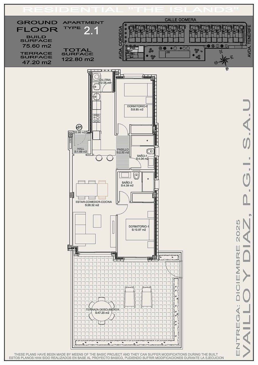 Erdgeschoss-Wohnungen mit 2 Schlafzimmern, 2 Bädern, Tiefgaragenstellplatz und Gemeinschaftspool