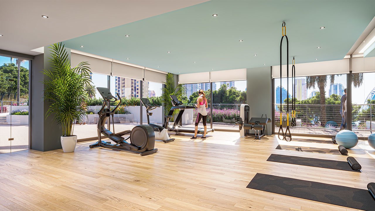 Wohnungen mit 3 Schlafzimmern, 2 Bädern, Klimaanlage, Fußbodenheizung in Bädern, Kfz-Stellplatz und Meerblick nur 1 km vom Strand