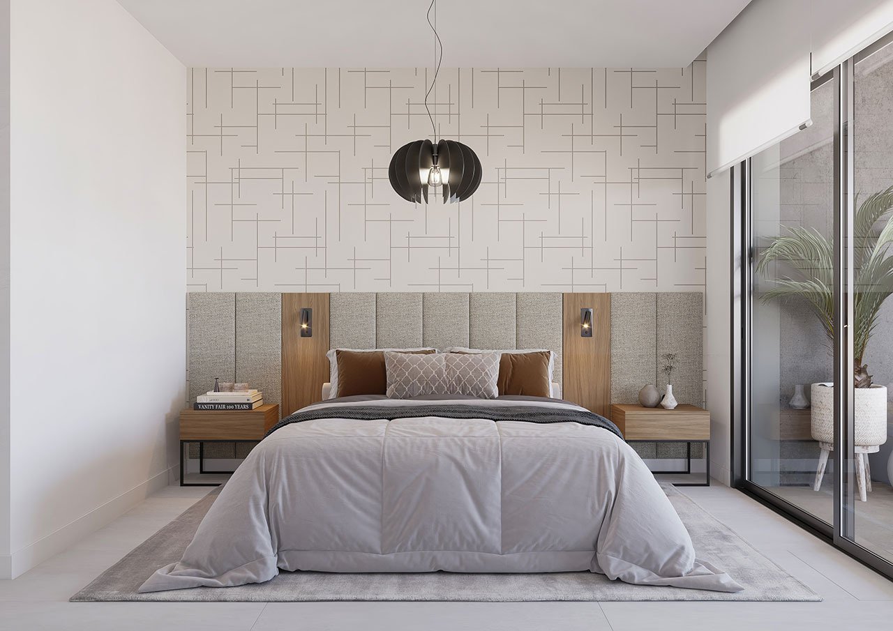 Wohnungen mit 1 Schlafzimmer, 1 Bad, Klimaanlage, Fußbodenheizung in Bädern, Kfz-Stellplatz und Meerblick in erster Linie am Strand