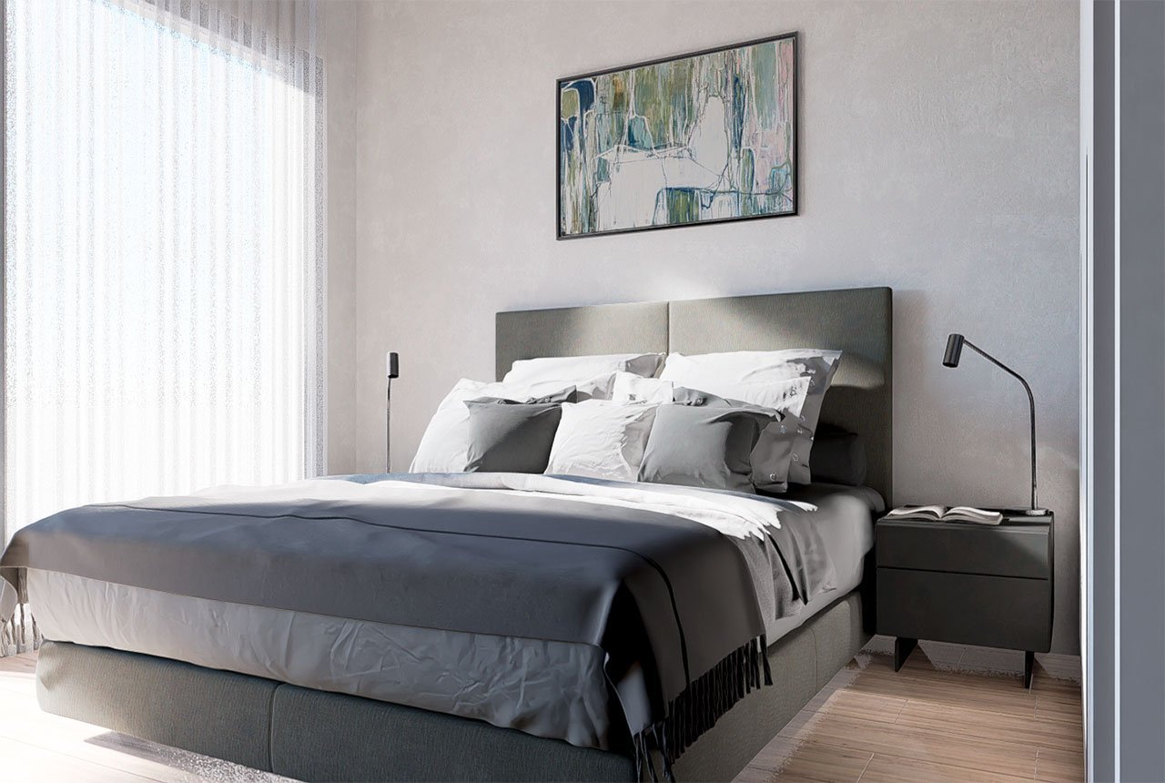 Erdgeschoss-Wohnungen mit 2 Schlafzimmern, 2 Bädern, 2 Terrassen, optionalem Tiefgaragenstellplatz und Gemeinschaftspool