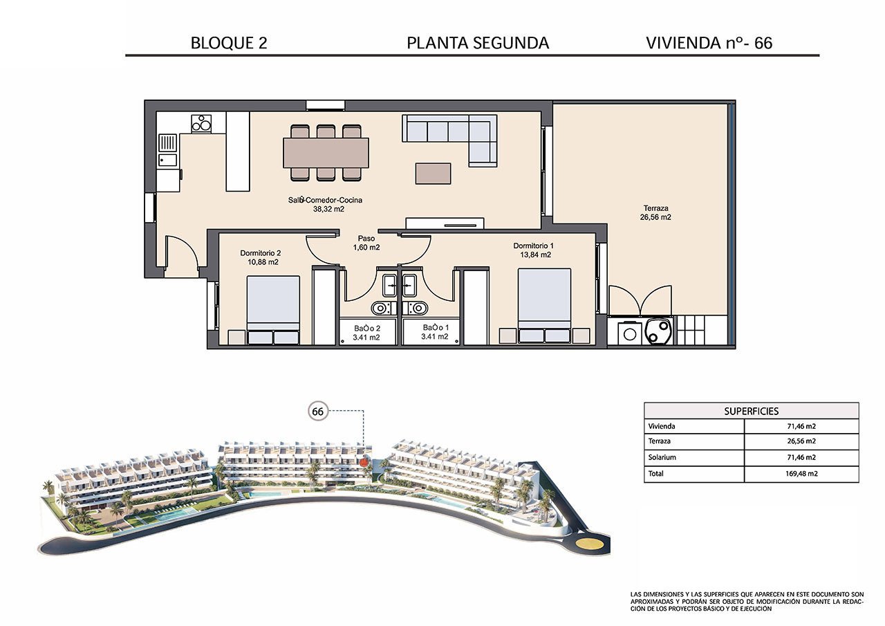 Penthouse-Wohnungen mit 2 Schlafzimmern, 2 Bädern, Dachterrasse, Gemeinschaftspools und Meerblick