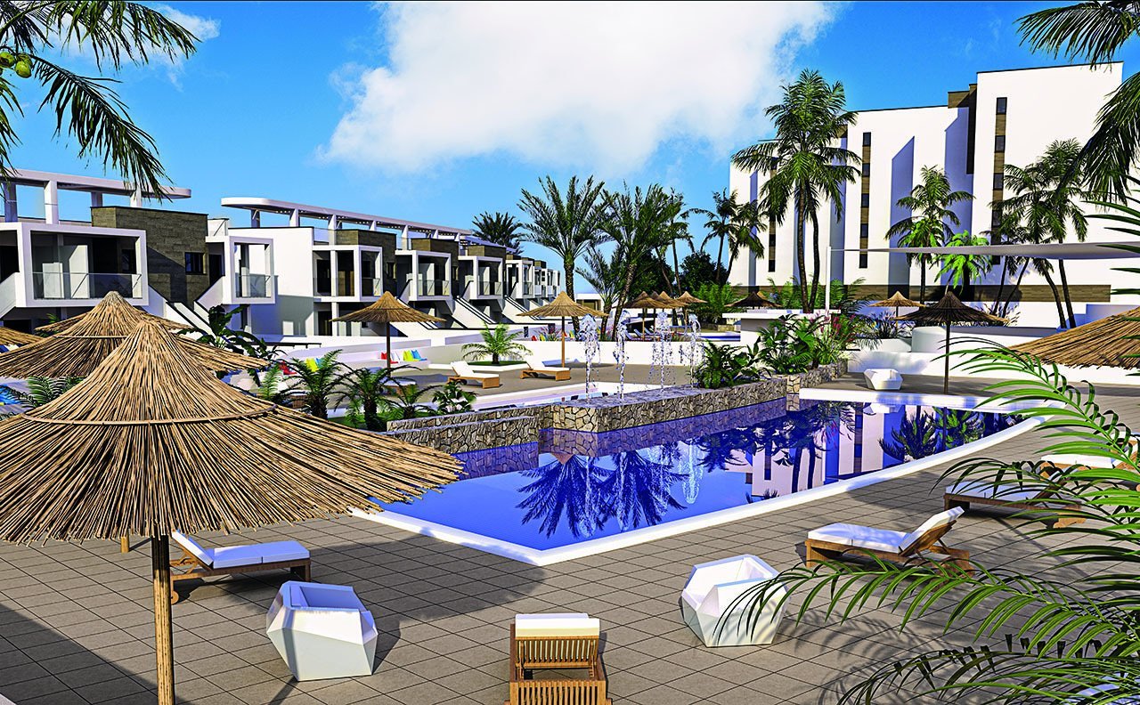 Appartements mit 3 Schlafzimmern und 2 Bädern in abgeschlossener Anlage mit Gemeinschaftspools nur 600 m vom Strand