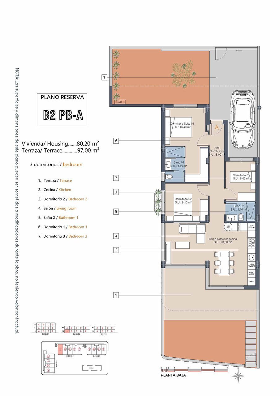 Appartements mit 3 Schlafzimmern, 2 Bädern, Vorinstallation Klimaanlage, Gemeinschaftspool und Kfz-Stellplatz neben dem Golfplatz von La Serena Golf