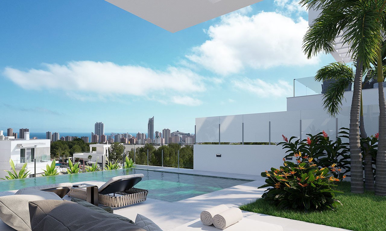 Exklusive Villen mit 3 Schlafzimmern, 3 Bädern, Privatpool, Keller/Garage und Meerblick